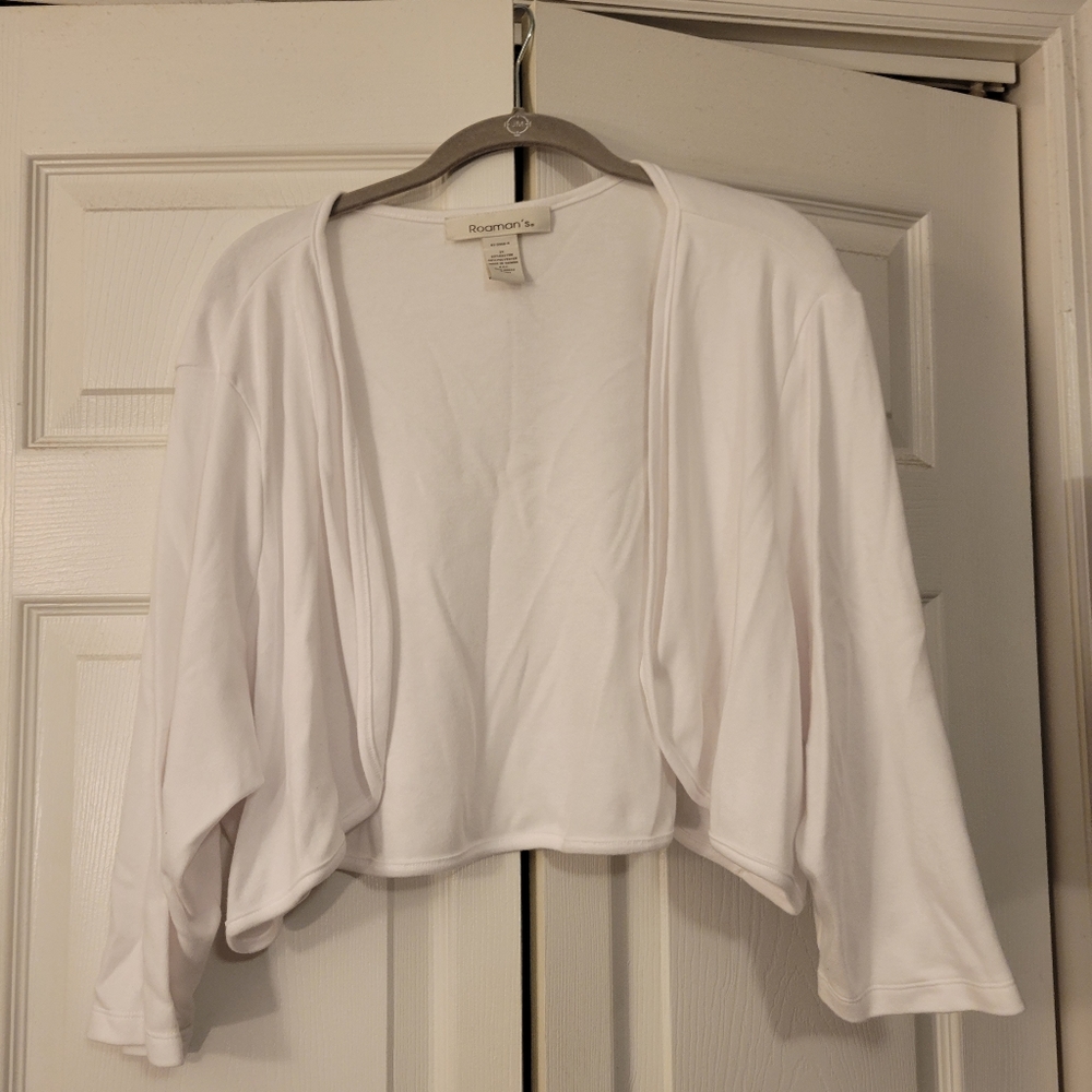 White cropped sweater